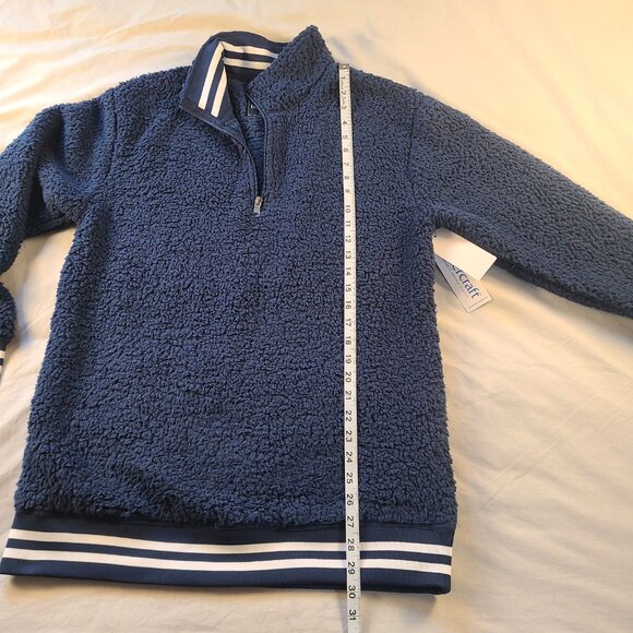 BoxerCraft Zipper Neck Sweater Women's L Blue New - Picture 7 of 9